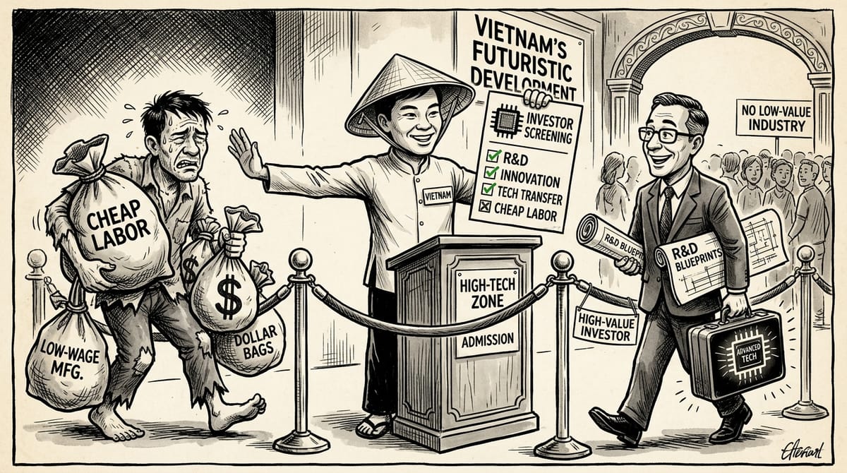 越南為外資定下新規矩，挑的不是金額而是技術含量