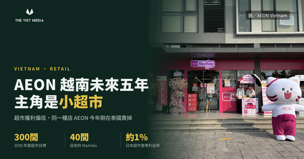越南公寓大樓一樓的 AEON MaxValu 小型超市